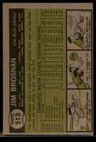 1961 Topps #513 Jim Brosnan EX/NM ID: 51318