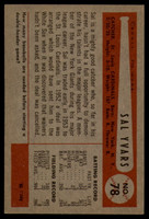 1954 Bowman #78 Sal Yvars VG/EX