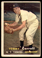 1957 Topps #164 Tommy Carroll EX ID: 60824