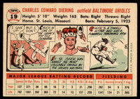 1956 Topps #19 Chuck Diering DP EX