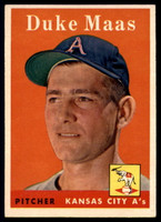 1958 Topps #228 Duke Maas EX++ ID: 63735