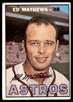1967 Topps #166 Ed Eddie Mathews Astros VG