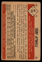 1953 Bowman Color #112 Toby Atwell P ID: 54162