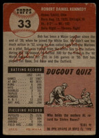 1953 Topps #33 Bob Kennedy DP VG ID: 65177