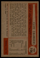 1954 Bowman #126 Cliff Chambers VG ID: 80029