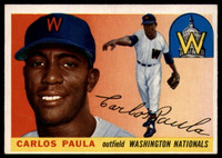 1955 Topps #97 Carlos Paula VG Very Good RC Rookie ID: 94110