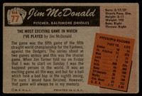 1955 Bowman #77 Jim McDonald VG RC Rookie ID: 77480