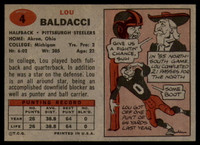 1957 Topps #4 Lou Baldacci NM+ RC Rookie ID: 91594