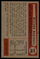 1954 Bowman #70 Willard Marshall VG/EX ID: 52209