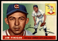 1955 Topps #14 Jim Finigan VG RC Rookie ID: 56336