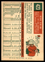 1959 Topps #423 Bob Grim EX/NM ID: 69170