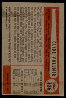 1954 Bowman #136 Clyde Vollmer VG ID: 54110