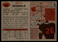 1957 Topps #86 Royce Womble EX/NM ID: 72557