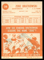 1963 Topps # 38 Zeke Bratkowski NM+ ID: 75396