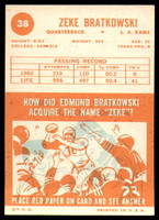 1963 Topps # 38 Zeke Bratkowski NM+ ID: 75398