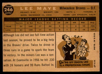 1960 Topps #246 Lee Maye EX/NM RC Rookie ID: 87699