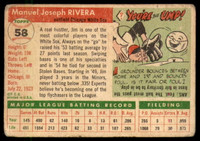 1955 Topps #58 Jim Rivera UER G/VG