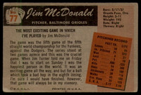 1955 Bowman #77 Jim McDonald VG RC Rookie ID: 57342