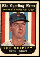 1959 Topps #141 Joe Shipley RS EX++ RC Rookie ID: 66585
