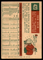 1959 Topps #423 Bob Grim EX++ ID: 69162