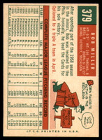 1959 Topps #379 Bob Miller EX++ ID: 68671