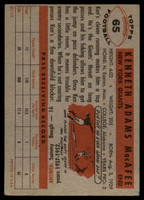 1956 Topps #65 Ken MacAfee VG ID: 72092