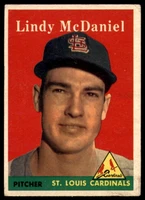 1958 Topps #180 Lindy McDaniel VG ID: 77763
