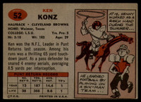 1957 Topps #52 Ken Konz EX