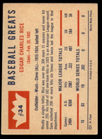 1960 Fleer #34 Sam Rice EX ID: 53247