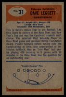 1955 Bowman #31 Dave Leggett VG ID: 70455