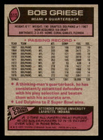 1977 Topps #515 Bob Griese Excellent+  ID: 301632