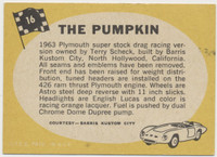 1968 Topps Hot Rods (Yellow Back) Milton Bradley  #16 The Pumpkin  #*sku37326