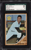 1962 Topps #509 Dave Giusti SGC 9 Mint RC Rookie 