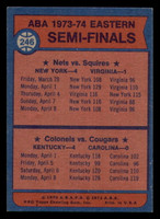 1974-75 Topps #246 ABA Eastern Semis Near Mint+  ID: 304353