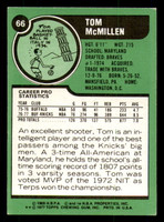 1977-78 Topps # 66 Tom McMillen Ex-Mint RC Rookie 