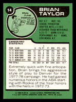 1977-78 Topps # 14 Brian Taylor Near Mint  ID: 306783