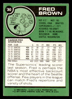 1977-78 Topps # 30 Fred Brown Ex-Mint 