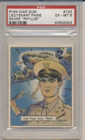 1941 R164 WAR GUM #123 LIEUTENANT PAINE SAVES "PHYLLIS" PSA 6 EX-MT  #*