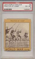 1933 World War Gum R174 #5 Practice At Camp PSA 6 EX-MT  #*