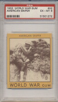 1933 World War Gum R174 #42 American Sniper PSA 6 EX-MT  #*sku31345