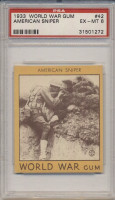 1933 World War Gum R174 #42 American Sniper PSA 6 EX-MT  #*