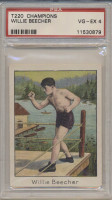 1910 T220 MECCA FIGHT WILLIE BEECHER PSA 4 VG-EX  #*