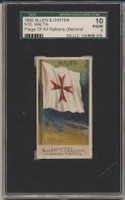 1890 N10 Allen & Ginter 2nd Series Flags Of All Nations Malta SGC 10 POOR 1  #*