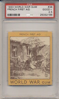 1933 World War Gum R174 #38 French First Aid PSA 2.5 Good+  #*