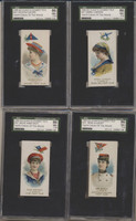 1889 N91 DUKES CIGARETTES YACHT COLORS OF THE WORLD SET 50 SGC GPA 4.83 VG-EX++  #*