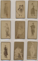 1890's Tobacco Cards Actresses Lot Of 10 3 1/4 By 2 Inches  #*