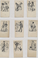 1900's Witty Sayings Lot 9 Measurers 1 3/4 by 3 1/4 inches  #*