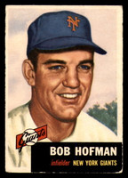 1953 Topps #182 Bobby Hofman Very Good NY Giants    ID:308532