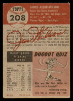 1953 Topps #208 Jim Wilson Poor Bos Braves    ID:308535