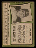 1971 Topps # 45 Jim Hunter Very Good  ID: 309100